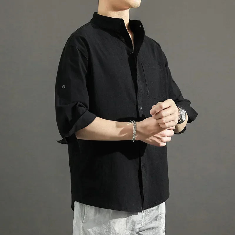 Justin Stand Collar Shirt