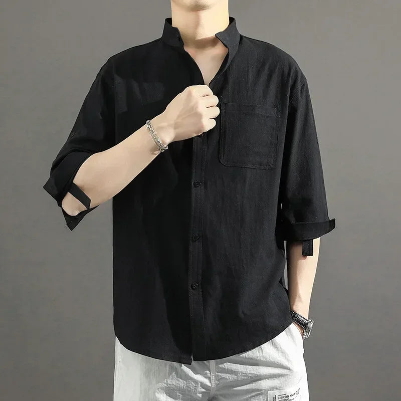 Justin Stand Collar Shirt